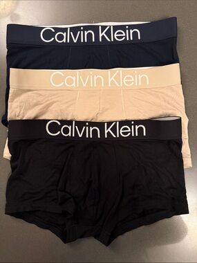 New Calvin Klein Black Boxer Briefs / Low Rise Trunk. Lyocell fabric.